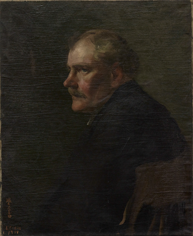 《老年音乐家像》布面油彩,67.5×56cm,1918年